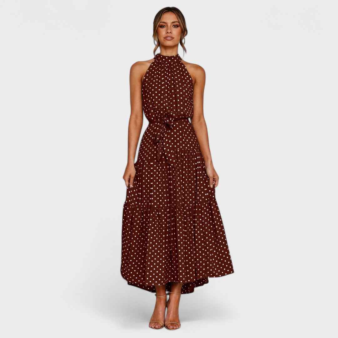 Kitty™ | Chic Polka Dot Maxi Dress for Fun and Flair