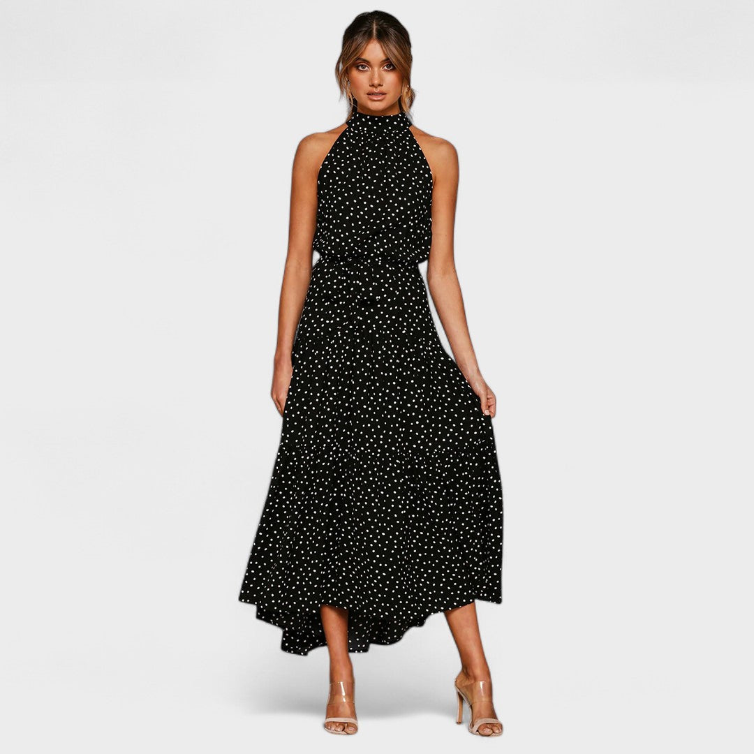 Kitty™ | Chic Polka Dot Maxi Dress for Fun and Flair