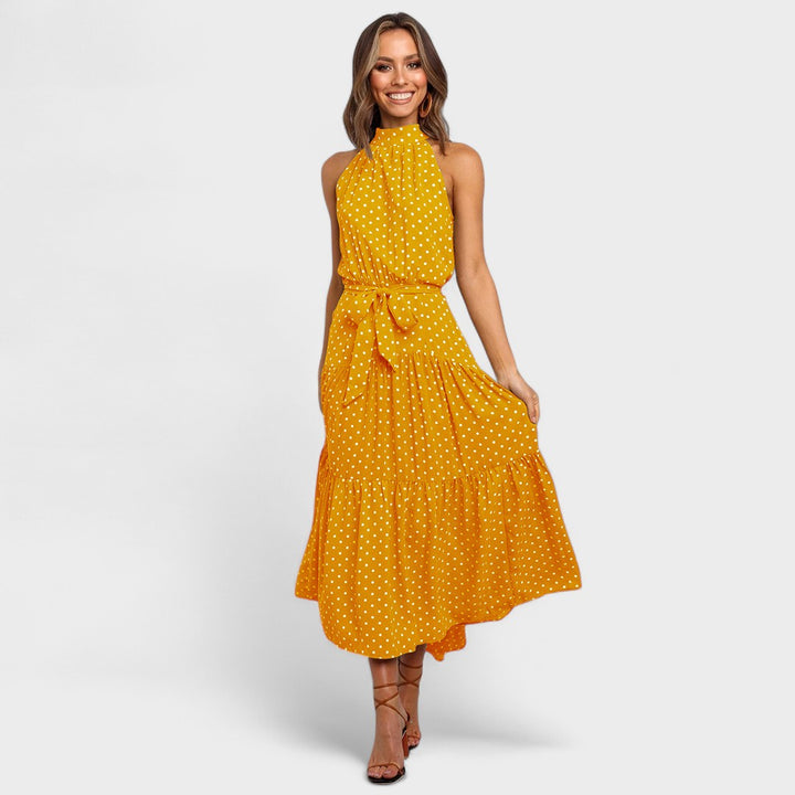 Kitty™ | Chic Polka Dot Maxi Dress for Fun and Flair
