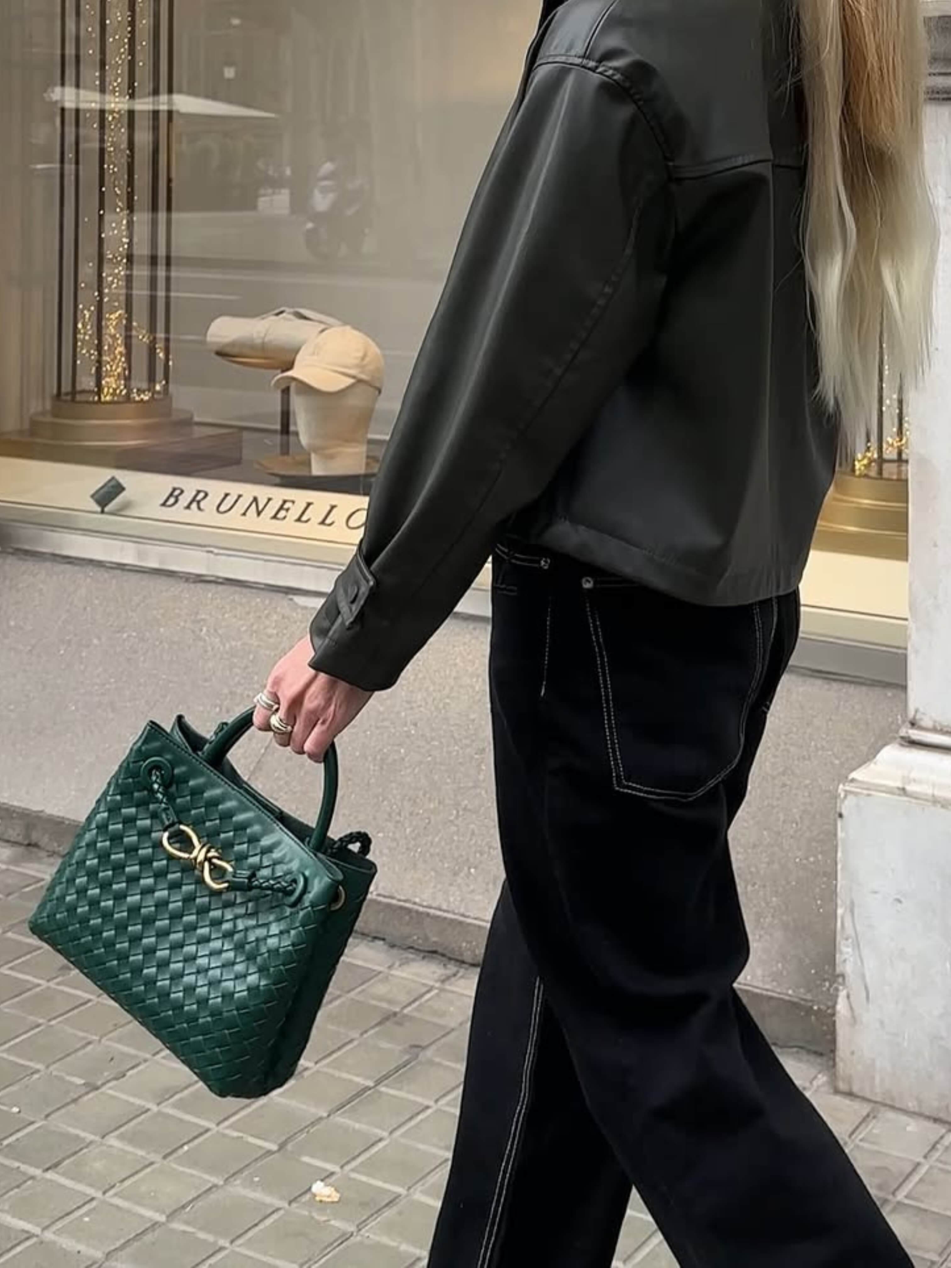 Eloise | Textured Compact Woven Handbag