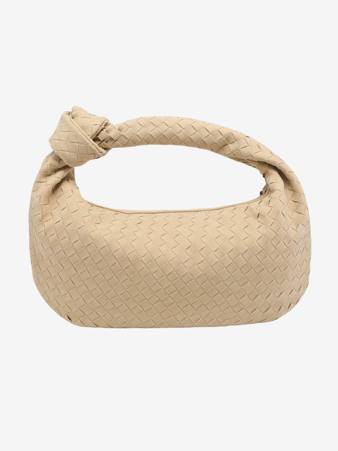Celeste | Medium Suede Bag Featuring Braided Knot Accent
