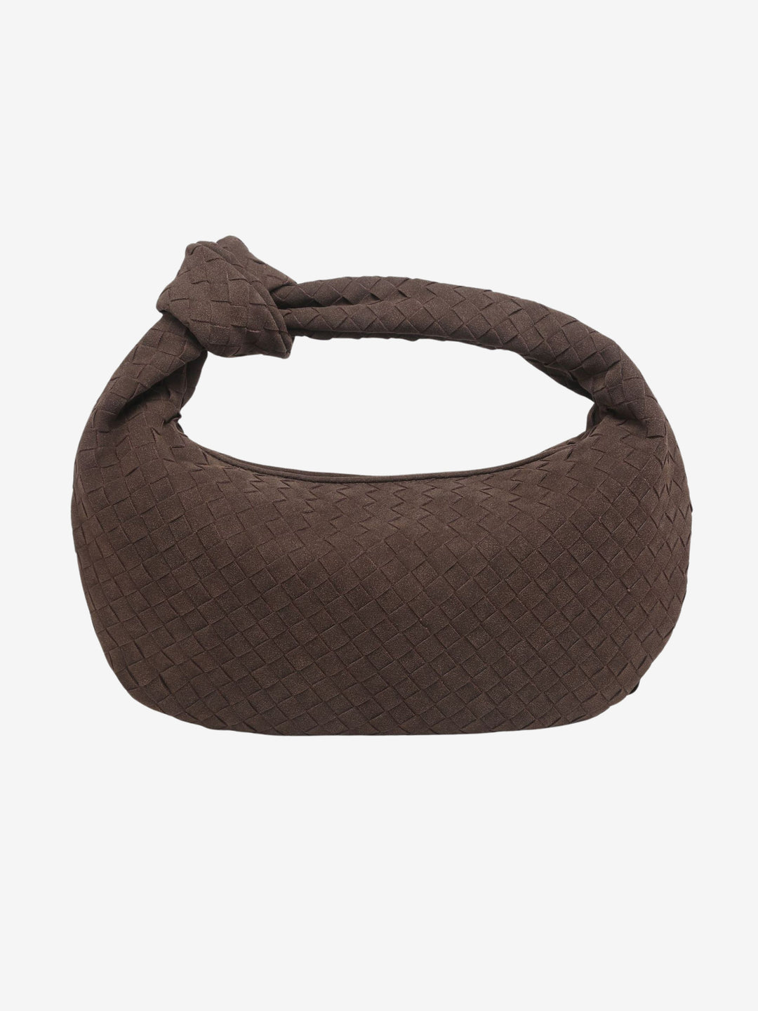 Celeste | Medium Suede Bag Featuring Braided Knot Accent