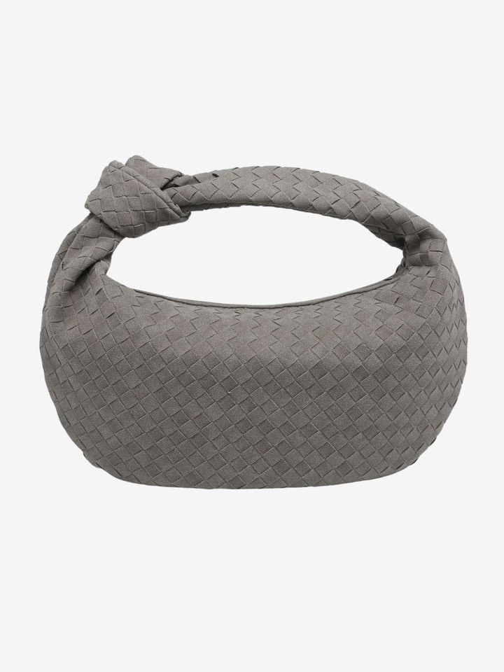 Celeste | Medium Suede Bag Featuring Braided Knot Accent