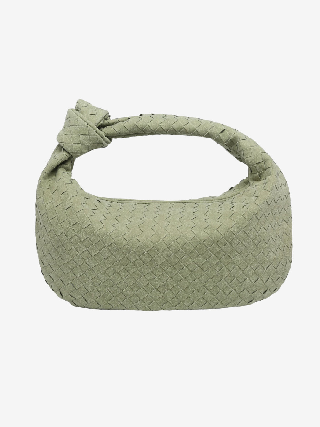 Celeste | Medium Suede Bag Featuring Braided Knot Accent