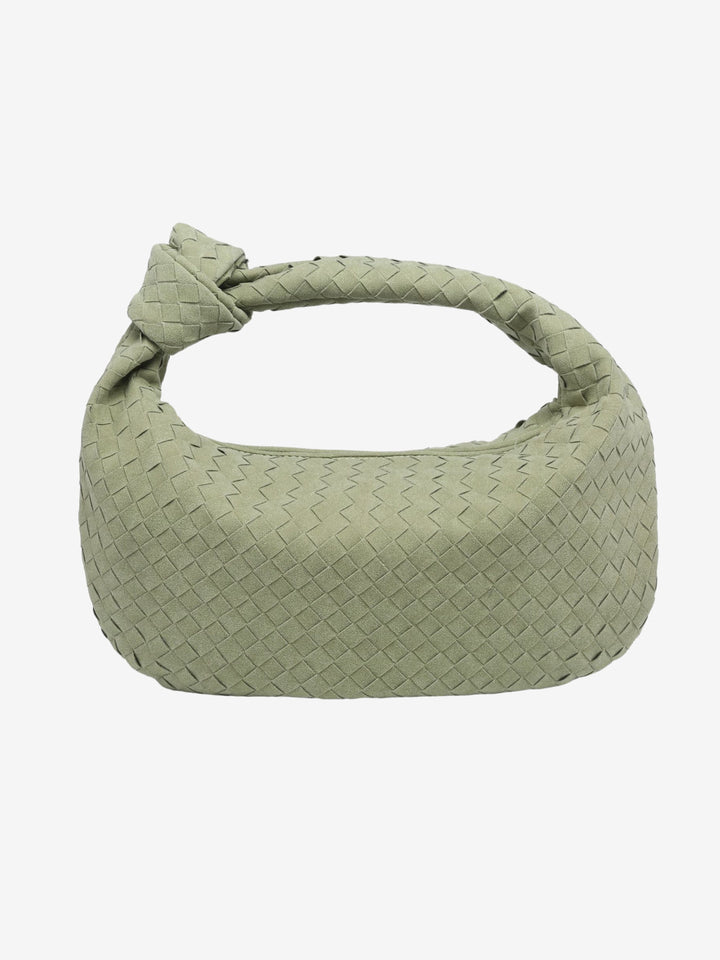 Celeste | Medium Suede Bag Featuring Braided Knot Accent