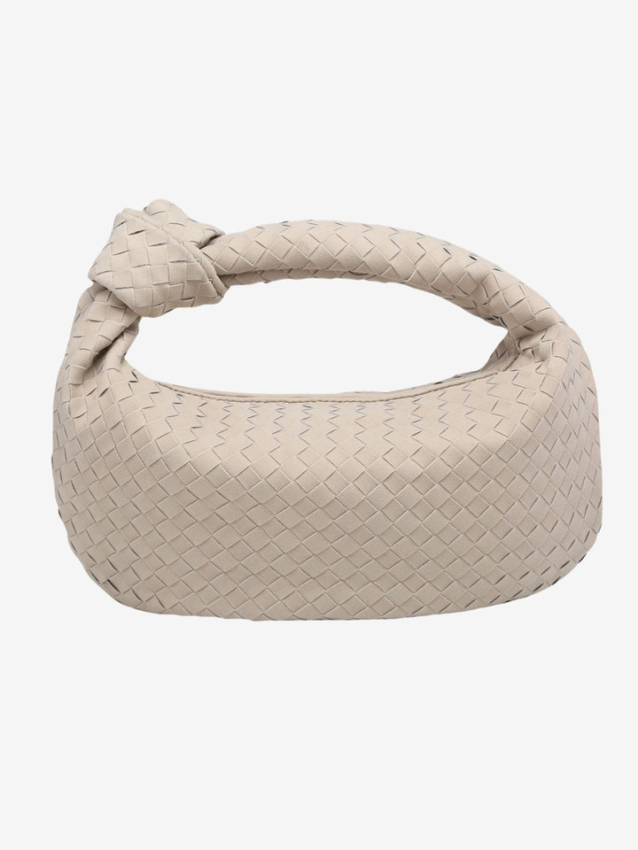 Celeste | Medium Suede Bag Featuring Braided Knot Accent