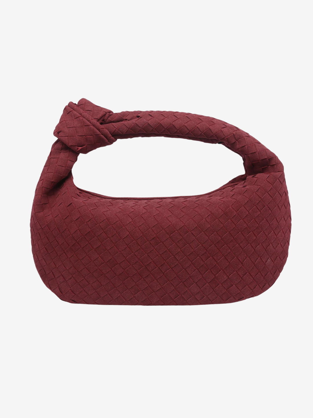 Celeste | Medium Suede Bag Featuring Braided Knot Accent