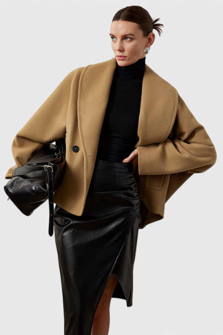 Helena Relaxed Silhouette Oversized Tweed Coat