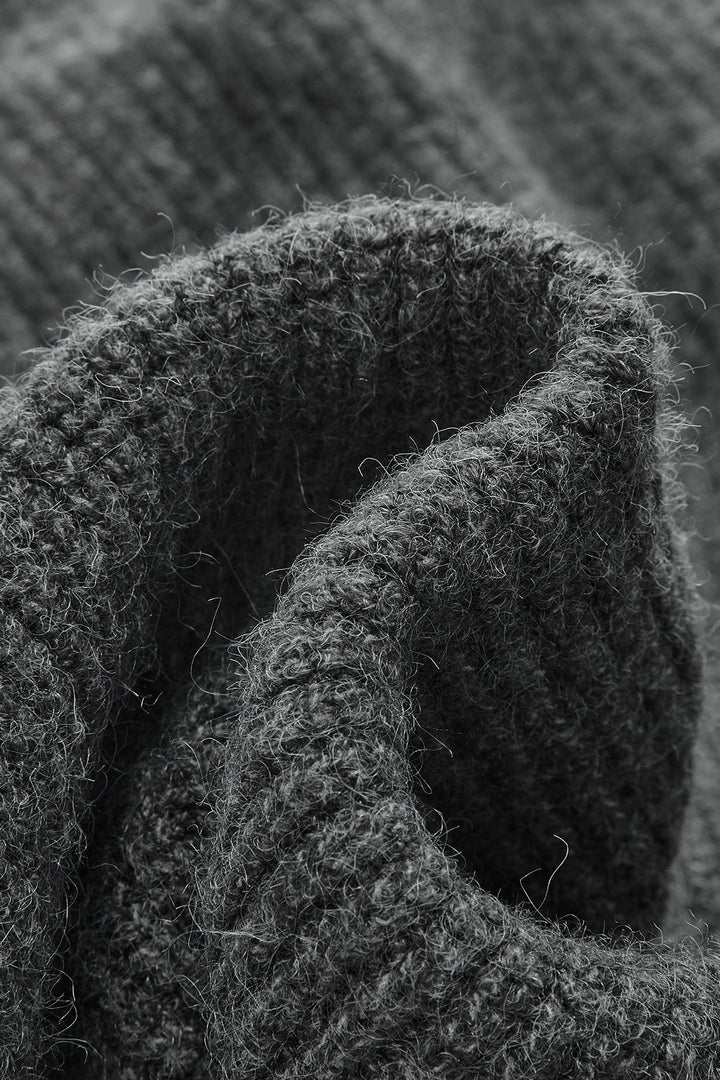 Clarisse Long Knit Coat Featuring a Cozy Turtleneck and Button Closure