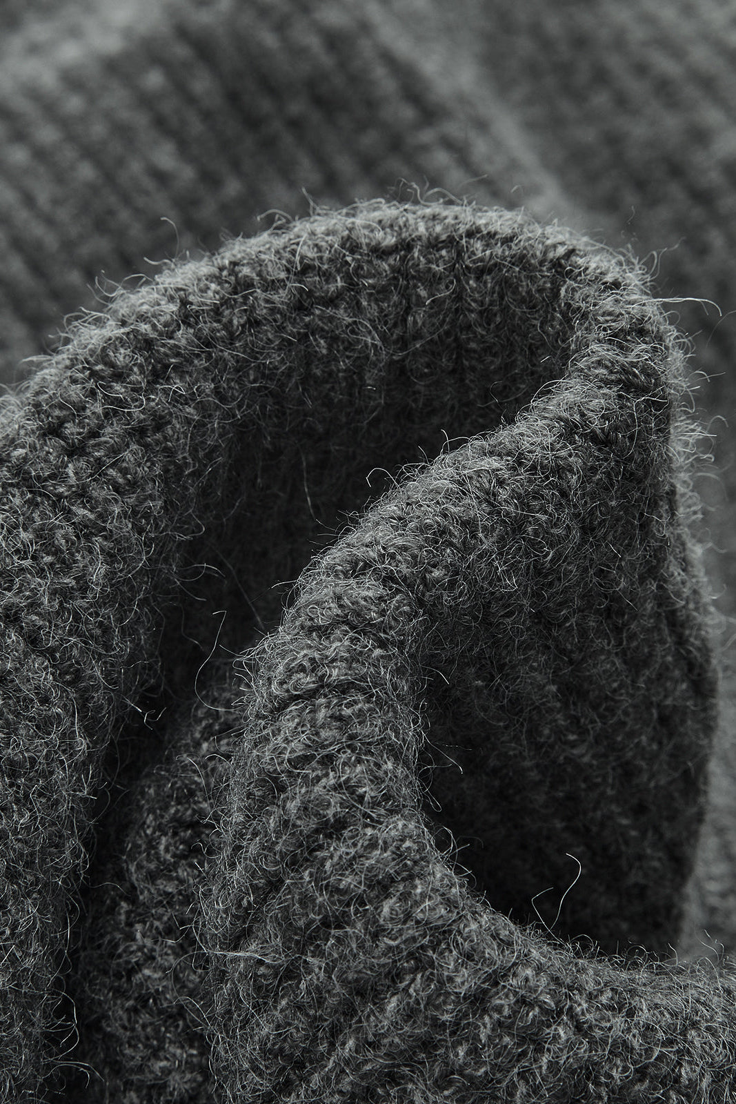 Clarisse Long Knit Coat Featuring a Cozy Turtleneck and Button Closure