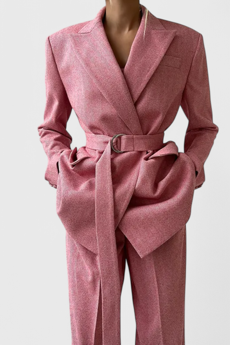 Evena Three-Piece Suit Ensemble Featuring a Tailored Corset