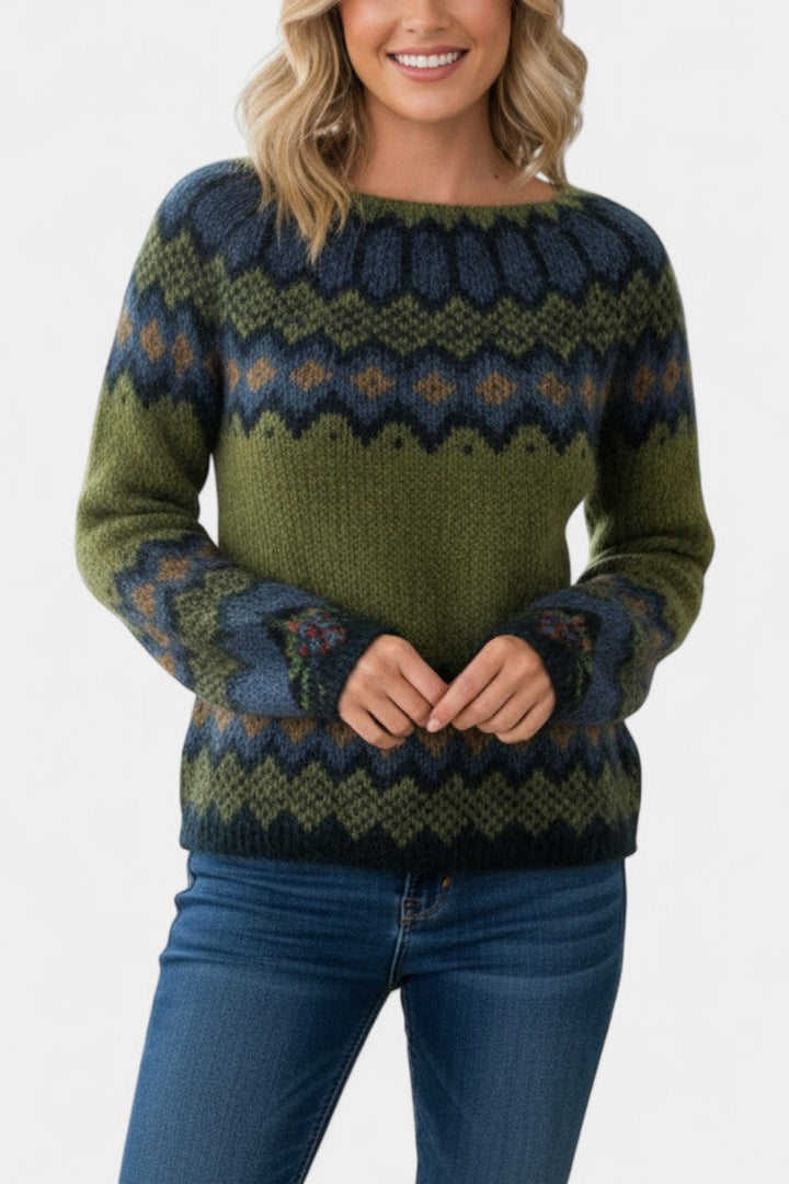 Dianella Nordic-Inspired Jacquard Sweater