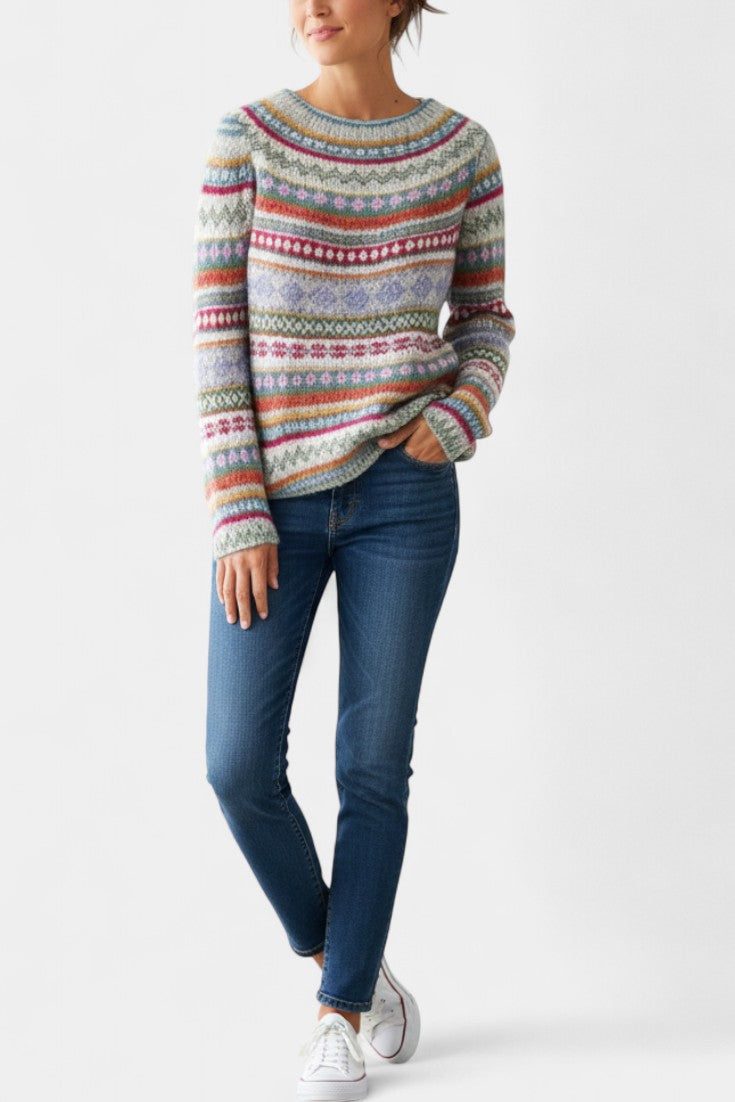 Raymone Multicolor Soft Jacquard Pullover - Cozy and Comfortable