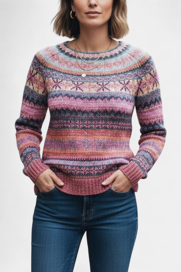 Basilea Knit Sweater with Jacquard Design