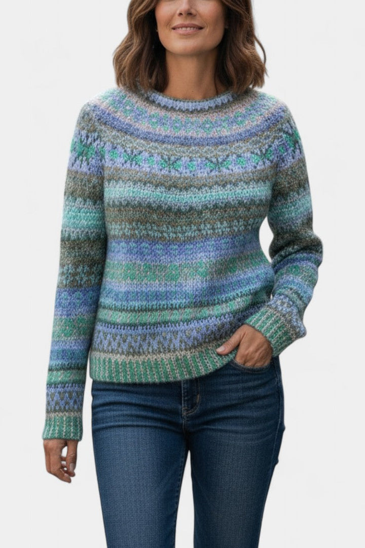 Basilea Knit Sweater with Jacquard Design