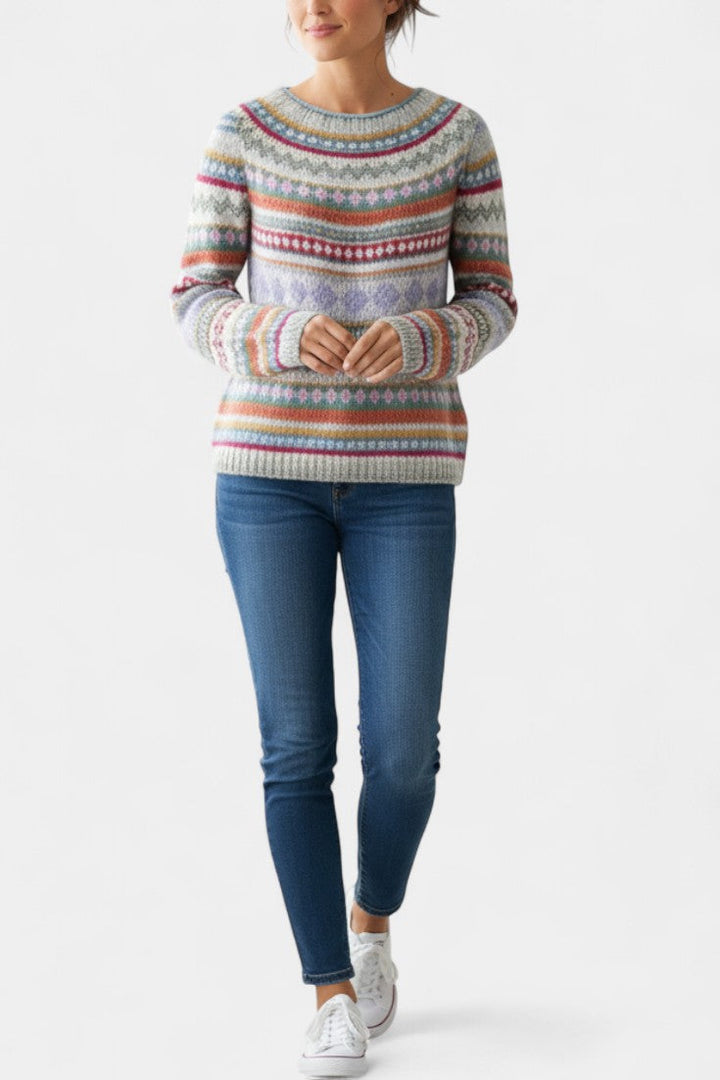 Raymone Multicolor Soft Jacquard Pull-Over Sweater