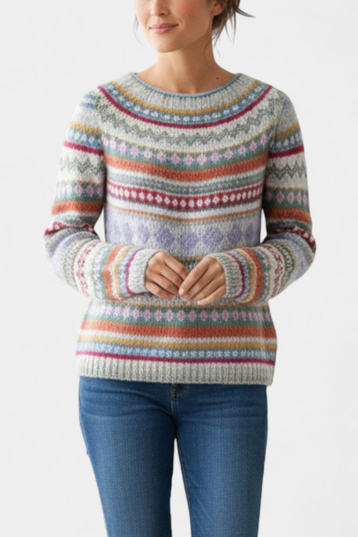 Raymone Multicolor Soft Jacquard Pull-Over Sweater