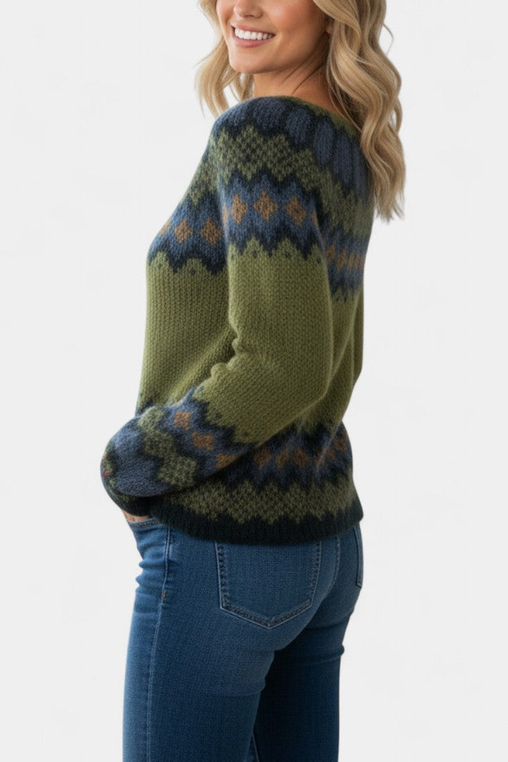 Dianella Nordic-Inspired Jacquard Sweater
