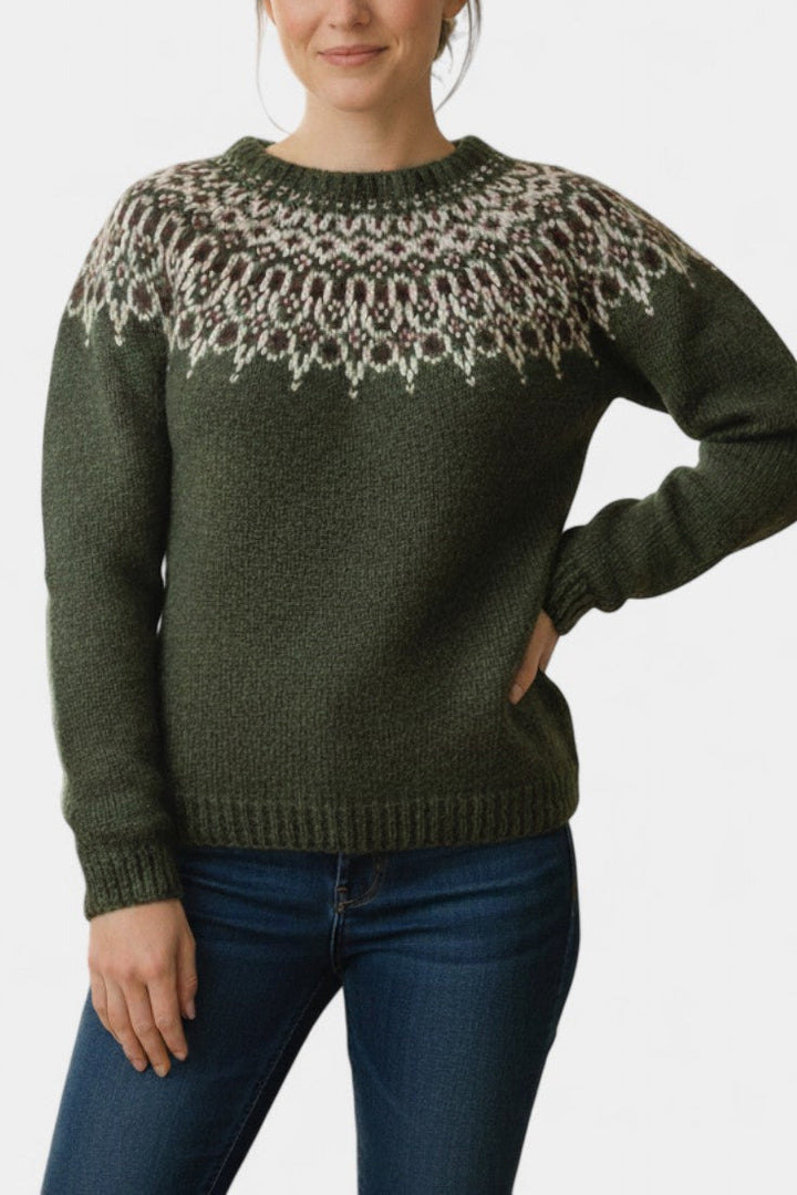 Ismérie Scandinavian-Inspired Jacquard Knit Sweater