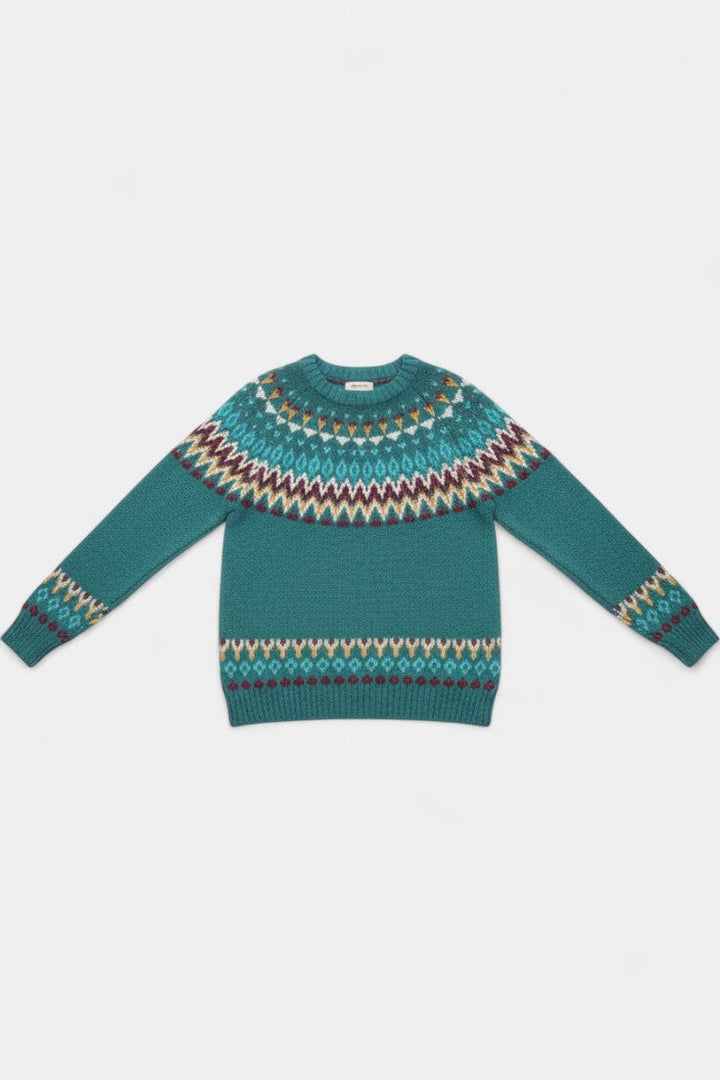 Émira Round Neck Soft Knit Jacquard Sweater
