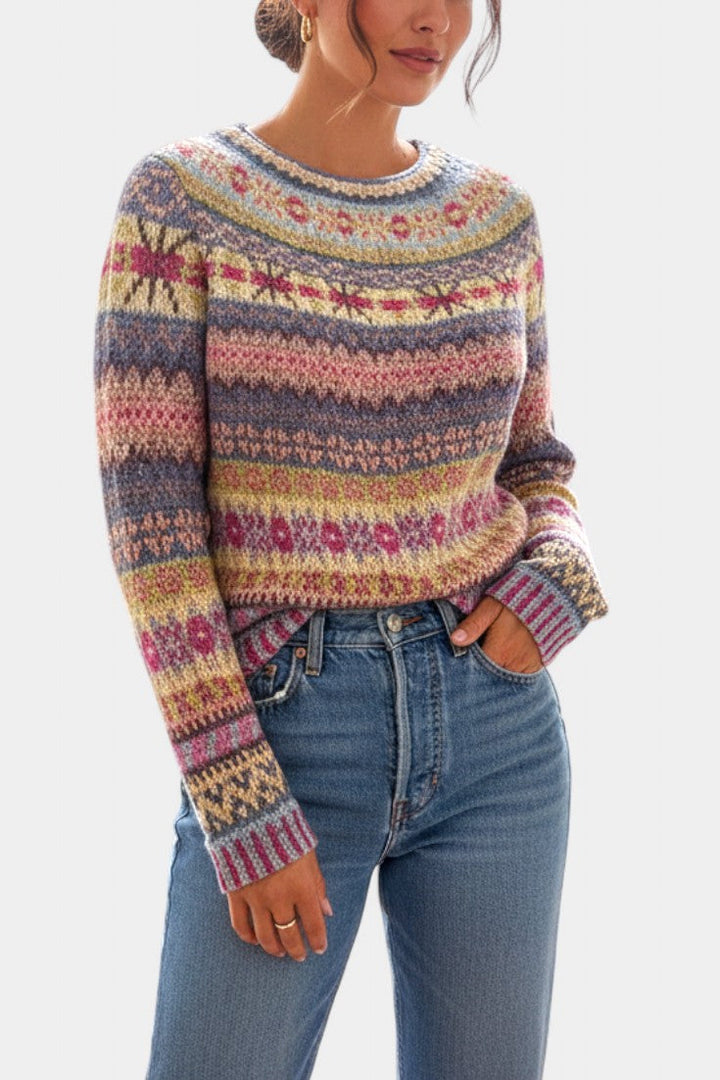 Basilea Knit Sweater with Jacquard Design