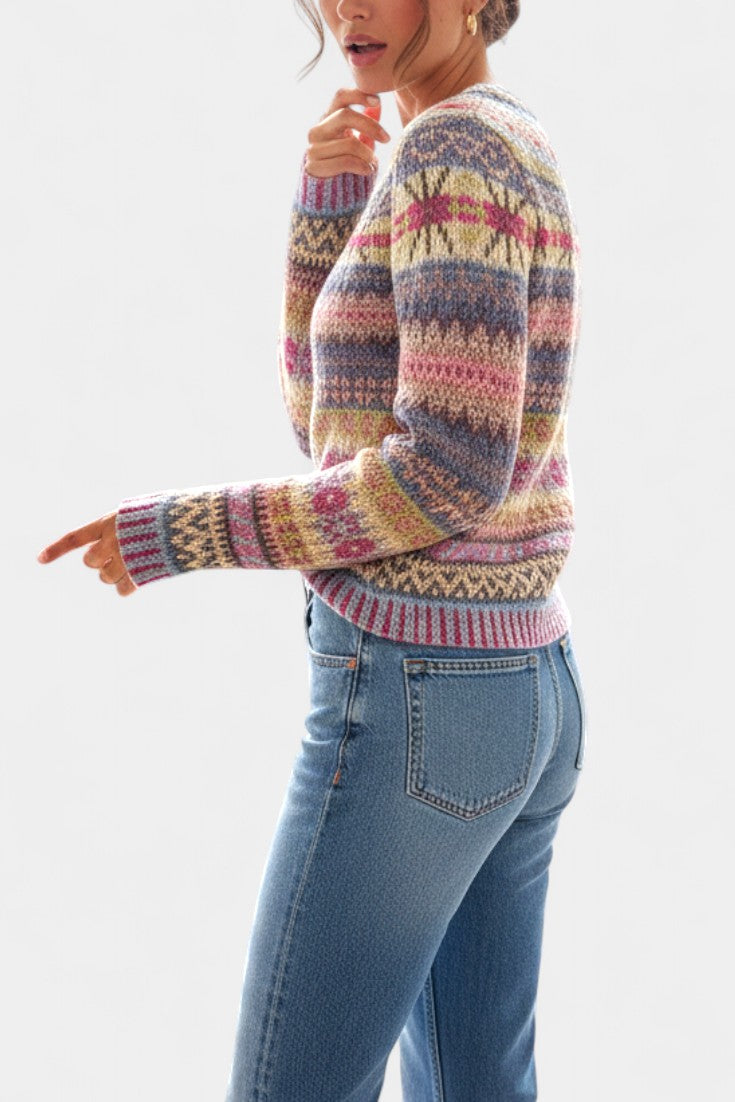 Basilea Knit Sweater with Jacquard Design