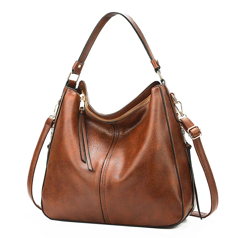 Romy - Genuine Leather Shoulder Tote