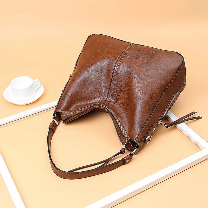 Romy - Genuine Leather Shoulder Tote