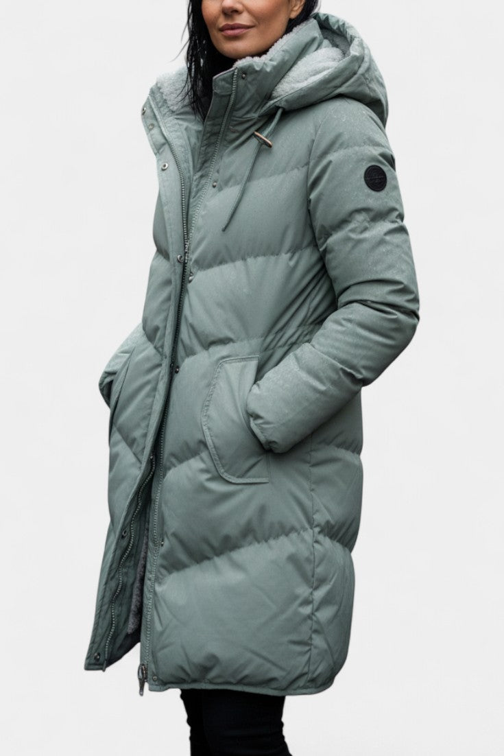 Cateline Stylish Hooded Quilted Winter Coat