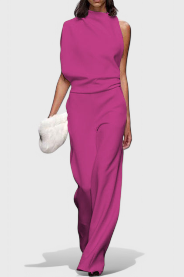 Agatha Wide-Leg Fluid Jumpsuit with a Flattering Silhouette