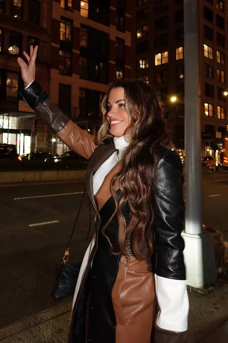 Norelle Structured Trench Coat with Contemporary Accents