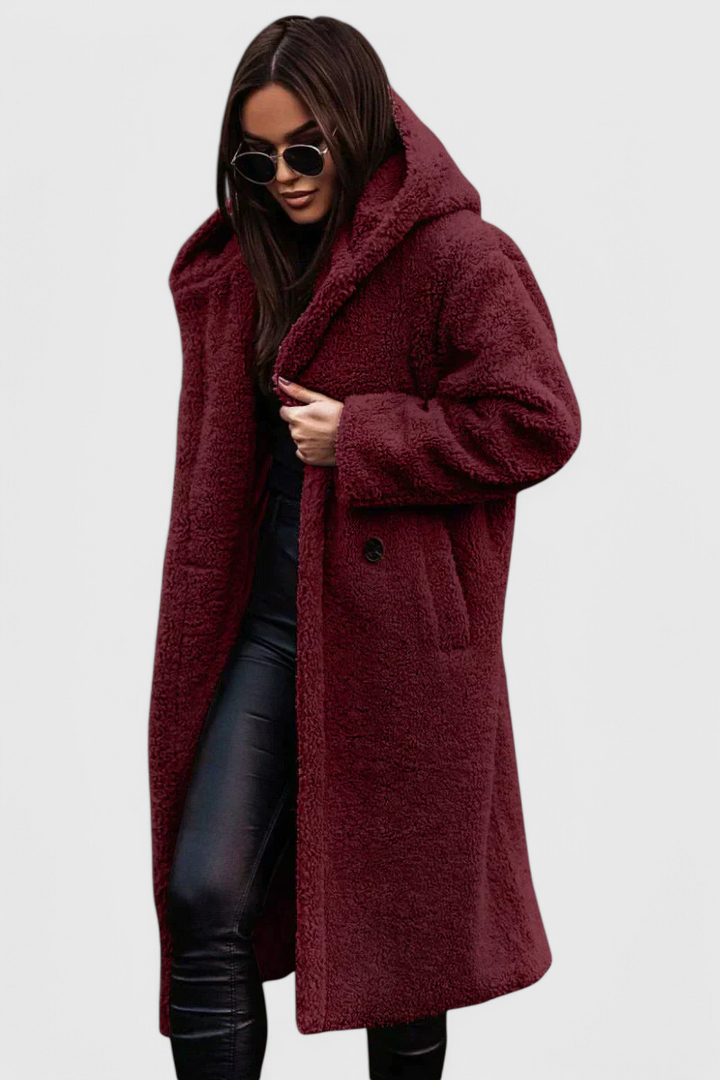 Relaxed Fit Mila Long Coat in Luxurious Soft Fur