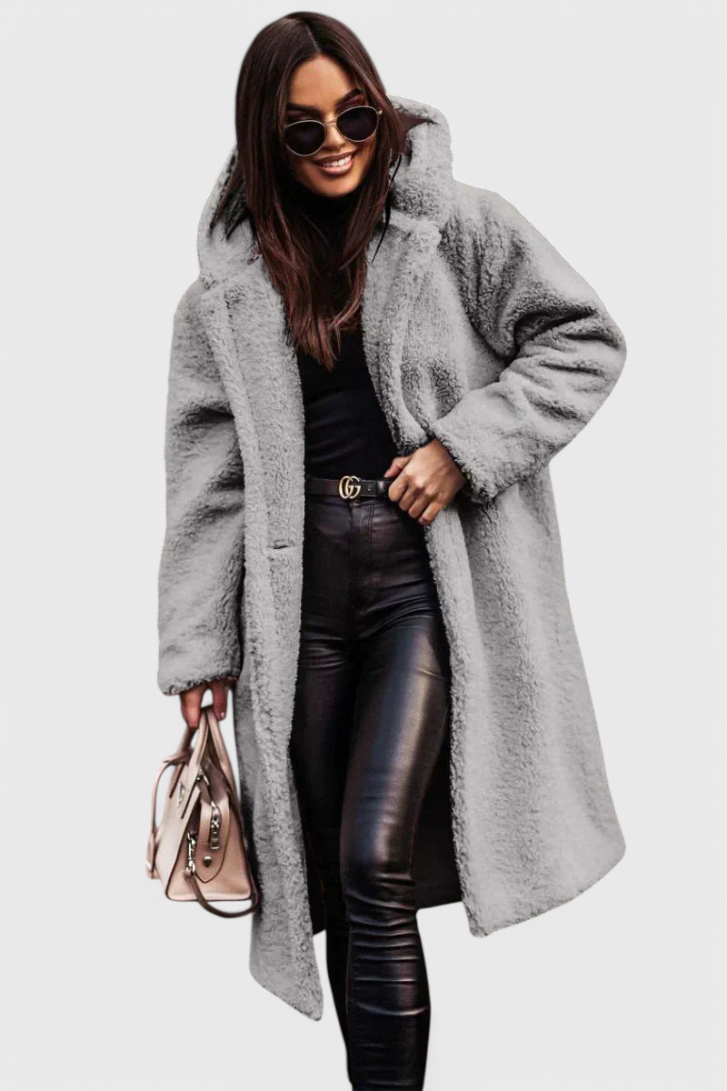Mila Relaxed Fit Long Soft Fur Coat