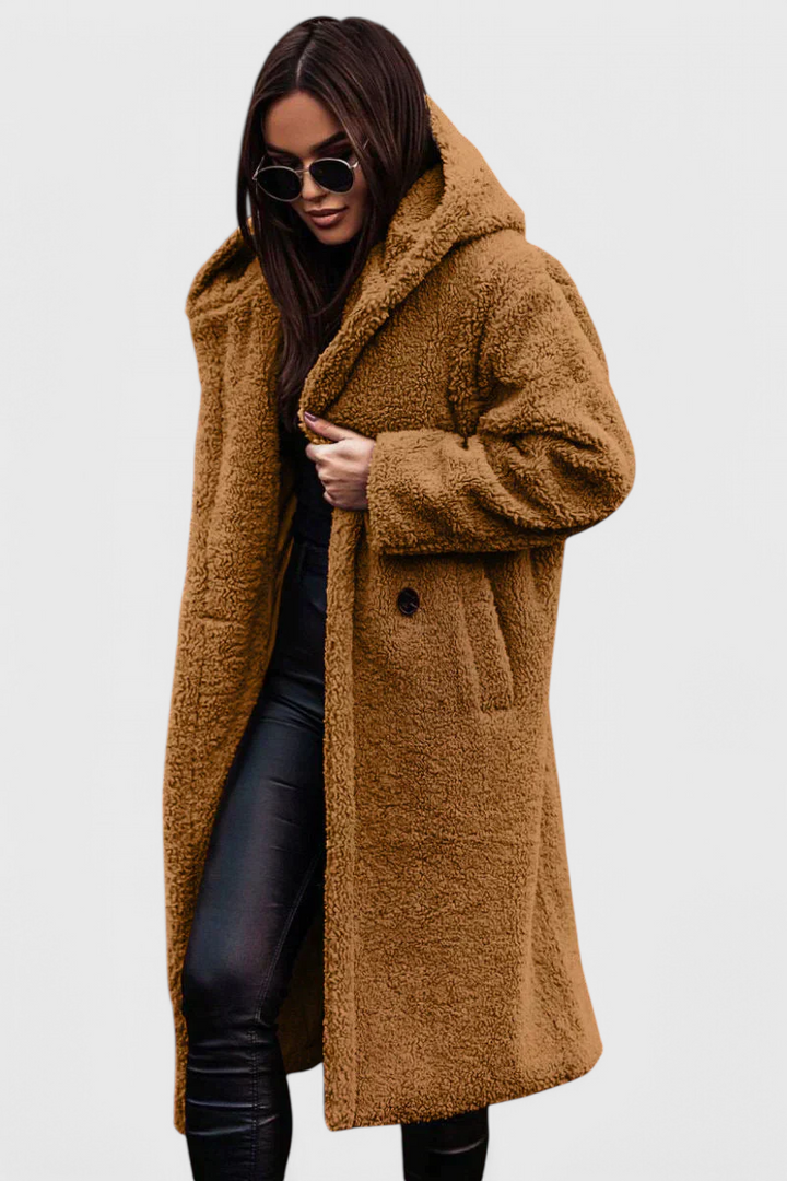 Relaxed Fit Mila Long Coat in Luxurious Soft Fur