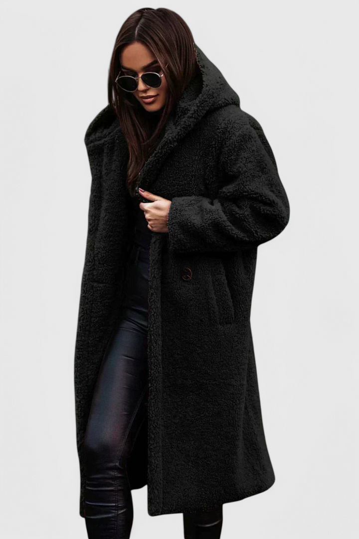 Relaxed Fit Mila Long Coat in Luxurious Soft Fur