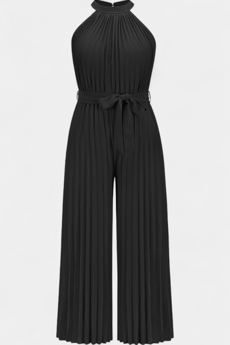 Patrizia Halter Neck Pleated Palazzo Jumpsuit