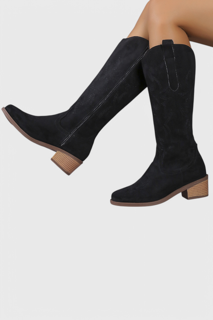 Classic Stitch Suede Western Boots by Elka