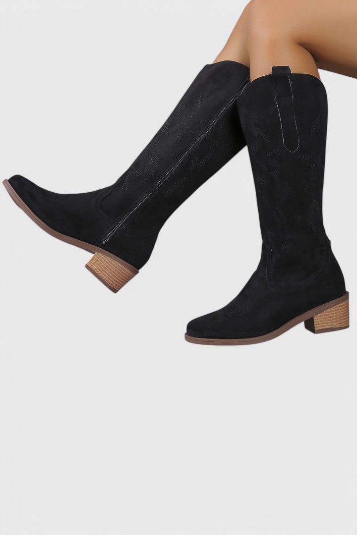 Classic Stitch Suede Western Boots by Elka