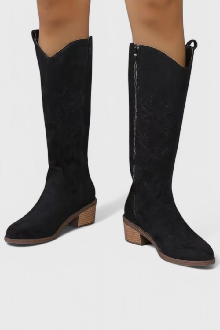 Classic Stitch Suede Western Boots by Elka
