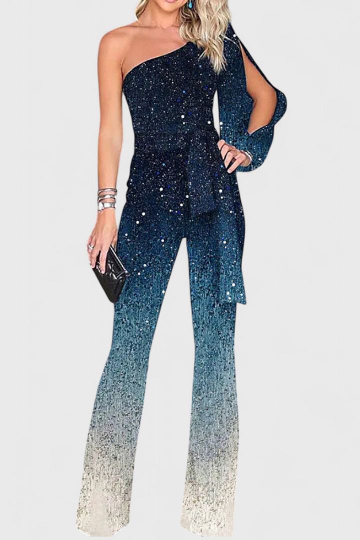 Cintia Shiny Asymmetrical Jumpsuit
