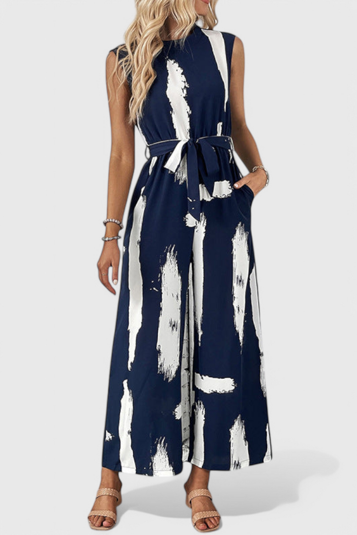 Zola Tied Waist Wide Leg Jumpsuit