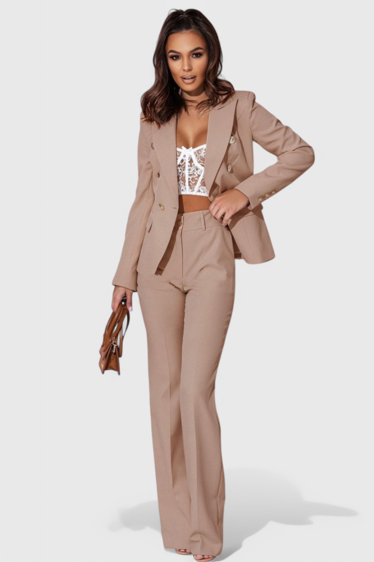 Rosalind Fitted Blazer with Slim Trousers