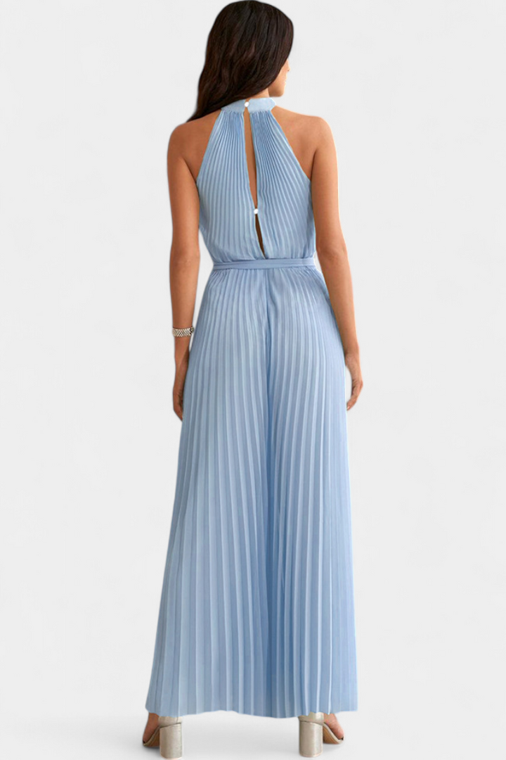 Patrizia Halter Neck Pleated Palazzo Jumpsuit