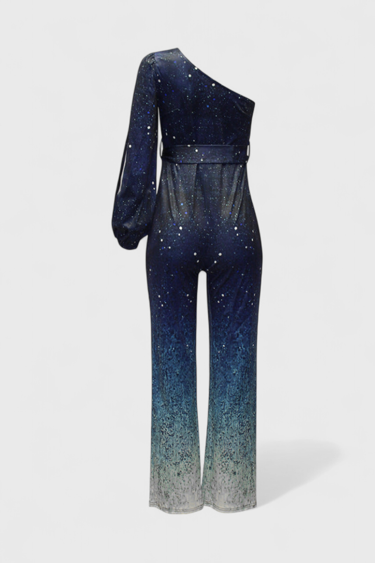 Cintia Shiny Asymmetrical Jumpsuit