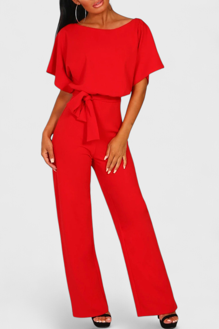 Evie Wide-Cut Fluid Jumpsuit with Elegant Silhouette