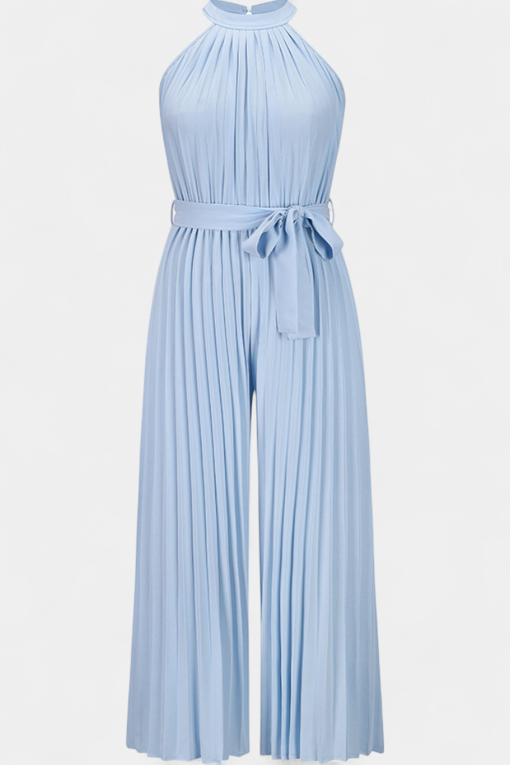 Patrizia Halter Neck Pleated Palazzo Jumpsuit