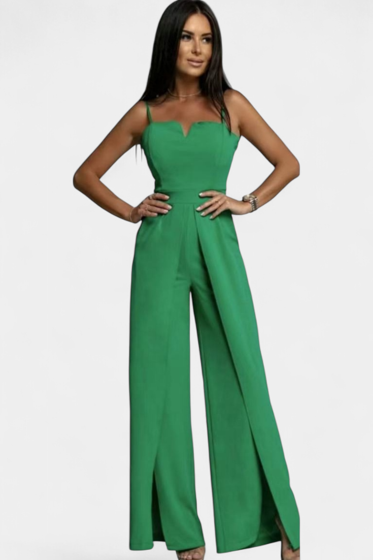 Prescillia Elegant Strap Jumpsuit with Side Cutouts