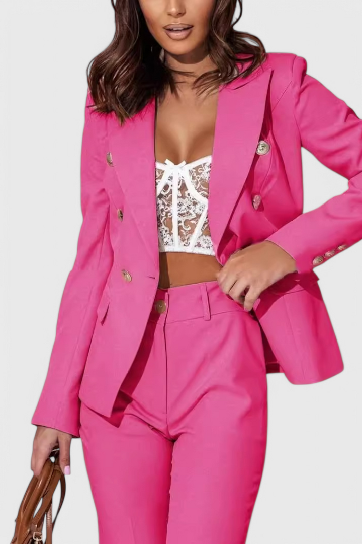 Rosalind Fitted Blazer with Slim Trousers