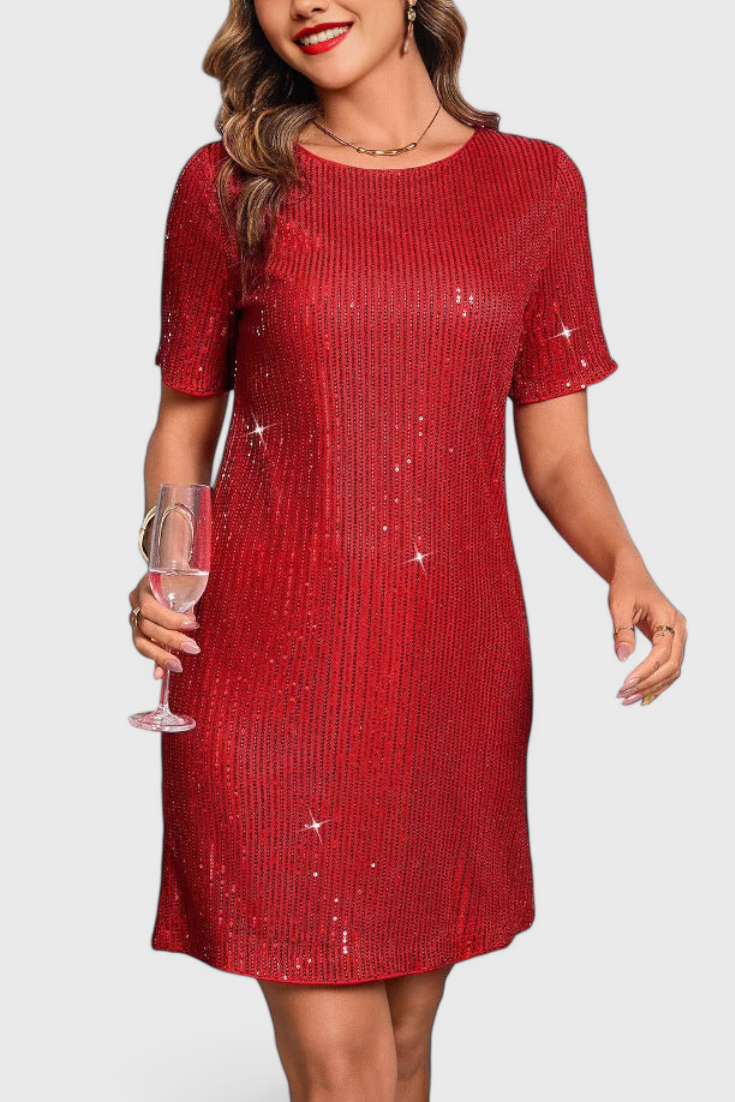 Loreen Relaxed Fit Short Sequin Dress