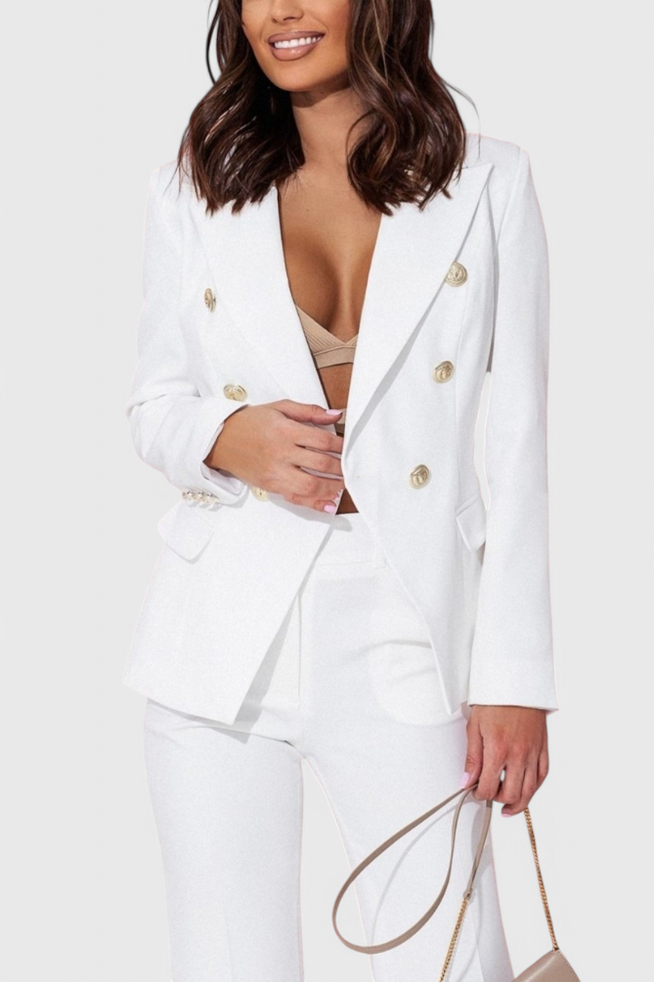 Rosalind Fitted Blazer with Slim Trousers